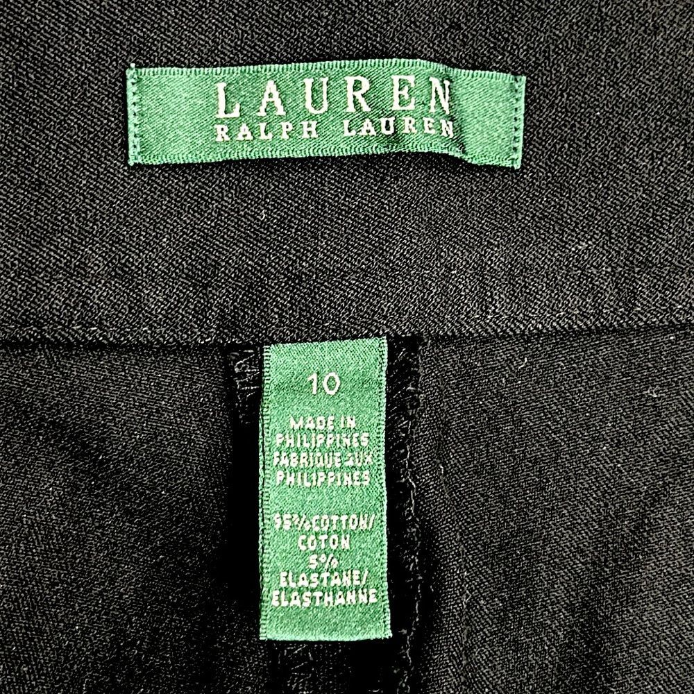 Lauren Ralph Lauren Pants Size 10 Black Stretch NWOT - Picture 9 of 9